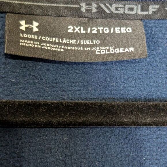 Under Armour Golf 2XL ColdGear Storm Pullover Blue Big Tall Athleisure - Picture 4 of 7